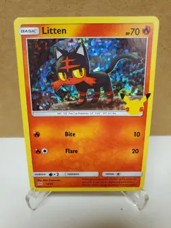 Pokemon Litten 015/025 McDonald's 25th Anniversary Promos Holo Card - Image 1