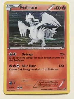Reshiram BW004 Black & White Black Star Promo Holo Pokemon Card - Image 1