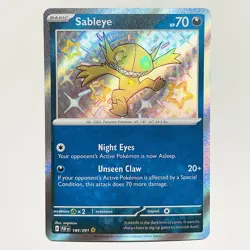 Sableye 184/09 Baby Shiny Holo Paldean Fates Pokemon Card Near Mint - Image 1
