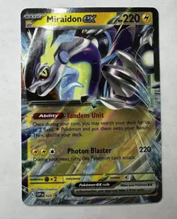 Miraidon EX SVP028 Black Star Promo Scarlet & Violet Ultra Holo Pokemon Card #28 - Image 1