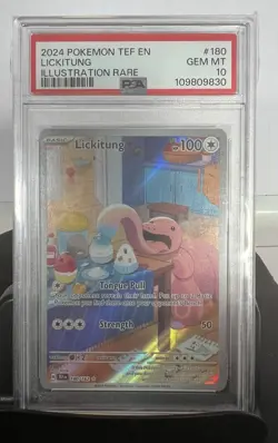 Pokemon TCG Lickitung 180/162 Temporal Forces Illustration Rare Card - PSA 10 - Image 1