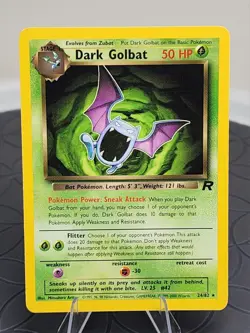 Dark Golbat Pokemo Trading Card - Rare Non-Holo 24/82 Team Rocket Set Near Mint - Image 1