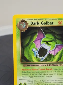 Dark Golbat Pokemo Trading Card - Rare Non-Holo 24/82 Team Rocket Set Near Mint - Image 3