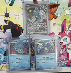 KINGDRA EX #131 SIR POKEMON BLACK STAR PROMO TCG SV SHROUDED FABLE 3 CARD SET - Image 1