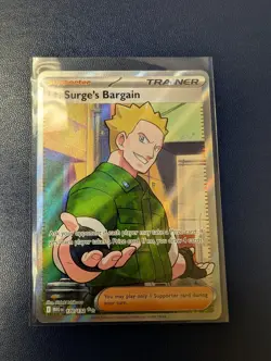 Lt. Surge’s Bargain 170/132 MEGA Evolutions Ultra Rare Pokemon Card - Pack Fresh - Image 1