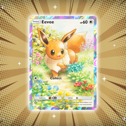 Eevee #78 Illustration Rare Pokemon TCG Pocket Eevee Grove Holo Card - Image 1