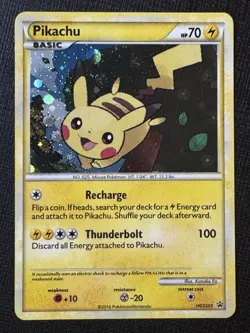 Pokemon TCG Pikachu HGSS03 Black Star Promos Holo Card Near Mint Condition - Image 1