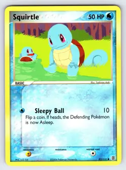 Squirtle 82/112 2004 EX FireRed & LeafGreen Pokemon Card TCG Nintendo - Nm/Vlp - Image 1