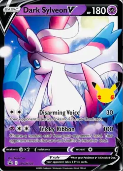 Pokemon Dark Sylveon V SWSH134 Celebrations Black Star Promo Holo Card Mint - Image 1