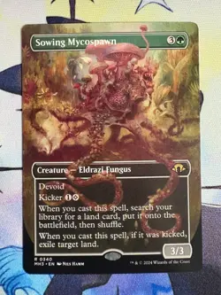 2024 MTG Modern Horizons 3 Sowing Mycospawn Borderless #340 - Image 1