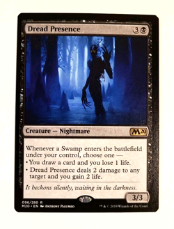 Near Mint - Dread Presence - Core Set 2020 - Magic the Gathering MTG - Image 1