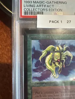 1993 Magic: The Gathering CE Living Artifact PSA 10 MtG - Image 3