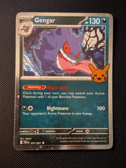 Pokemon TCG Halloween Trick Or Trade 2024 Gengar 057/091 Cosmos Rare 136/197 NM/ - Image 1