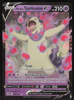 Pokemon TCG Astral Radiance #053/189 Hisuian Typhlosion V NM - Image 1