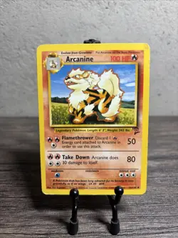 Pokemon Arcanine 33/130 Base Set Regular Uncommon-Fast Shipping-LP!! - Image 1