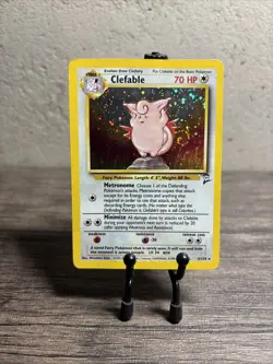 Clefable 005/130 Base Set 2 Holo Rare-SWIRL-Pokemon TCG-Fast Shipping-Played! - Image 1
