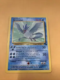 Pokemon TCG Articuno 17/62 Fossil Unlimited Non Holo Rare WOTC Vintage Mp - Image 1