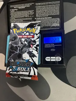 HEAVY 22.7g Pokemon TCG SV 10.5 Black Bolt Booster Pack Sealed! - Image 1