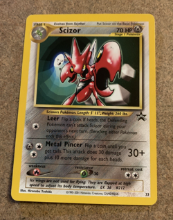 SCIZOR BLACK STAR PROMO 33 Pokemon WOTC NM - Image 1