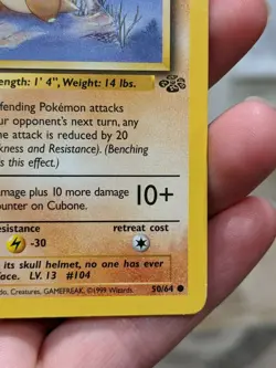 Pokemon TCG Cubone Jungle First Edition 50/64 - Image 4