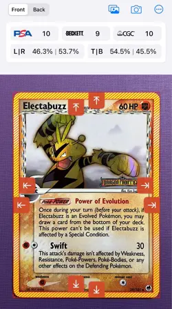 2006 Pokemon EX Electabuzz 29/101 Rev. Foil Holo Dragon Frontiers Near Mint RAW - Image 3