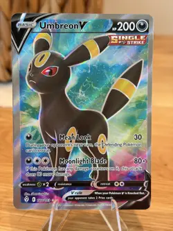 Pokemon TCG Umbreon V (Full Art) 188/203 SWSH07 Evolving Skies NM or better - Image 1