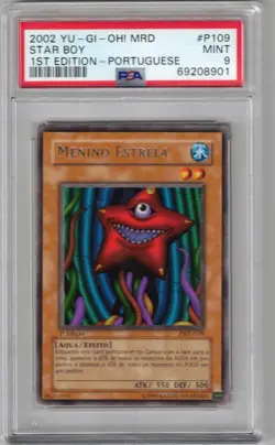STAR BOY 1ST EDITION PORTUGUESE 2002 YU-GI-OH MRD P109 PSA 9 - Image 1