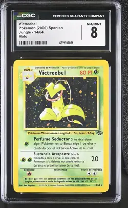 CGC 8 Spanish Victreebel 2000 Jungle 14/64 Holo SWIRL Pokemon Card - Image 1