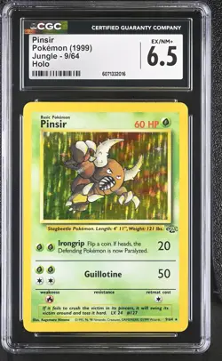 CGC 6.5 Pinsir 1999 Jungle 9/64 Holo Pokemon Card - Image 1