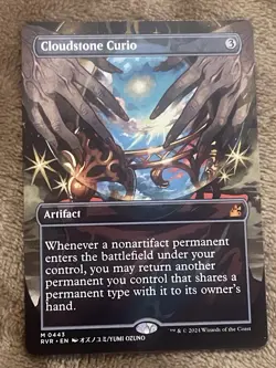 Cloudstone Curio Anime Borderless MTG Ravnica Remastered Card NM Condition - Image 2