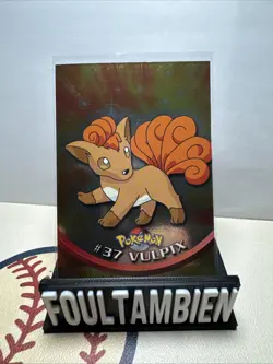 Pokemon 2000 Topps #37 Vulpix Chrome Card - TV Animation Series - Near Mint - Image 1