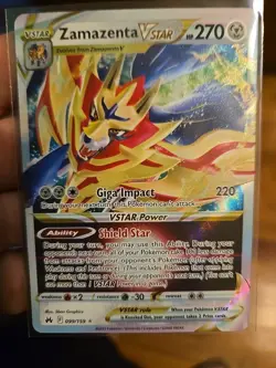 Zamazenta VSTAR Pokemon Card 099/159 Rare Holofoil Crown Zenith Near Mint - Image 1