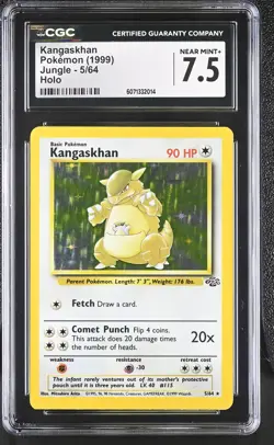 CGC 7.5 Kangaskhan 1999 Jungle 5/64 Holo Pokemon Card - Image 1