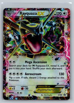 Rayquaza EX Shiny Holo Black Star Promo Card XY69 HP - Image 1