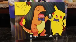 Charmander & Pikachu Singing POKEMON 2000 Holo Foil TOPPS Trading Card P06 of 6 - Image 1