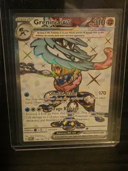 Pokemon TCG Twilight Masquerade Greninja EX 198/167 Ultra Rare Card NM Condition - Image 1