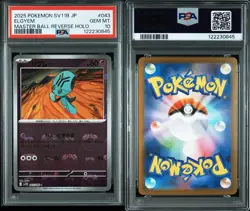 PSA 10 Elgyem Master Ball Reverse 043/086 Black Volt 2025 Pokemon Card Japanese - Image 3