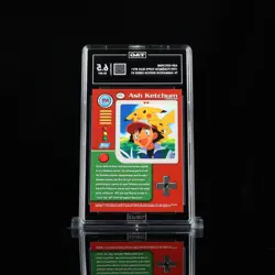 TV1 Ash Ketchum TAG 6.5 Ex-Mint+ TV Animation Edition Topps Blue Pokemon Card - Image 2