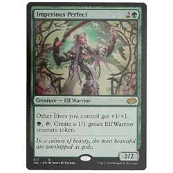 x1 Imperious Perfect J22 MTG M/NM Green Rare Creature Elf Warrior Jumpstart 2022 - Image 1