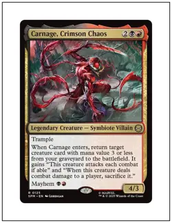 1x Carnage, Crimson Chaos, Marvel Spider-Man, Magic the Gathering, MTG NM - Image 1
