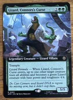 MTG Marvel Spider-Man, Lizard, Connors's Curse - Extended Art - Image 1