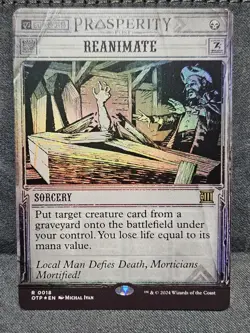 MTG - Reanimate - 0018 - Outlaws of Thunder Junction: Breaking News NM FOIL - Image 1
