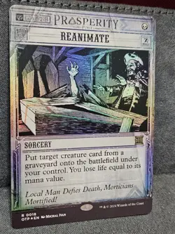 MTG - Reanimate - 0018 - Outlaws of Thunder Junction: Breaking News NM FOIL - Image 2