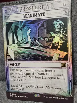 MTG - Reanimate - 0018 - Outlaws of Thunder Junction: Breaking News NM FOIL - Image 3
