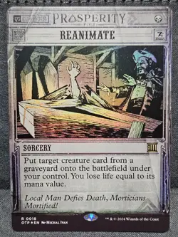 MTG - Reanimate - 0018 - Outlaws of Thunder Junction: Breaking News NM FOIL - Image 4