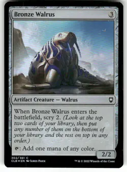 Bronze Walrus 302 NM Foil MTG Commander Legends: Battle for Baldur's Gate Magic - Image 1