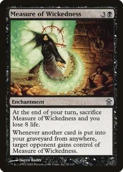(3x) MEASURE OF WICKEDNESS - Saviors of Kamigawa - MTG Magic the Gathering Card - Image 1