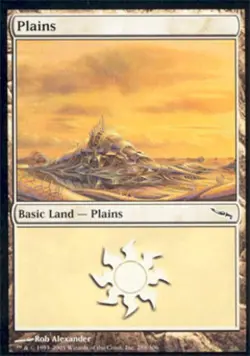 Plains (288) -Foil Medium Play MTG Mirrodin - Image 1