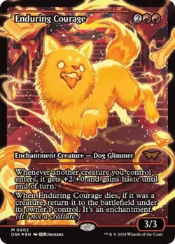 MTG English Enduring Courage (Showcase) (Fracture Foil) NM Foil - Image 1