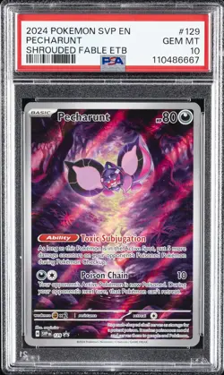 2024 POKEMON SVP EN-SV BLACK STAR PROMO #129 PECHARUNT PSA 10 - Image 1